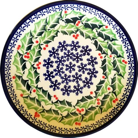 polish pottery christmas plates